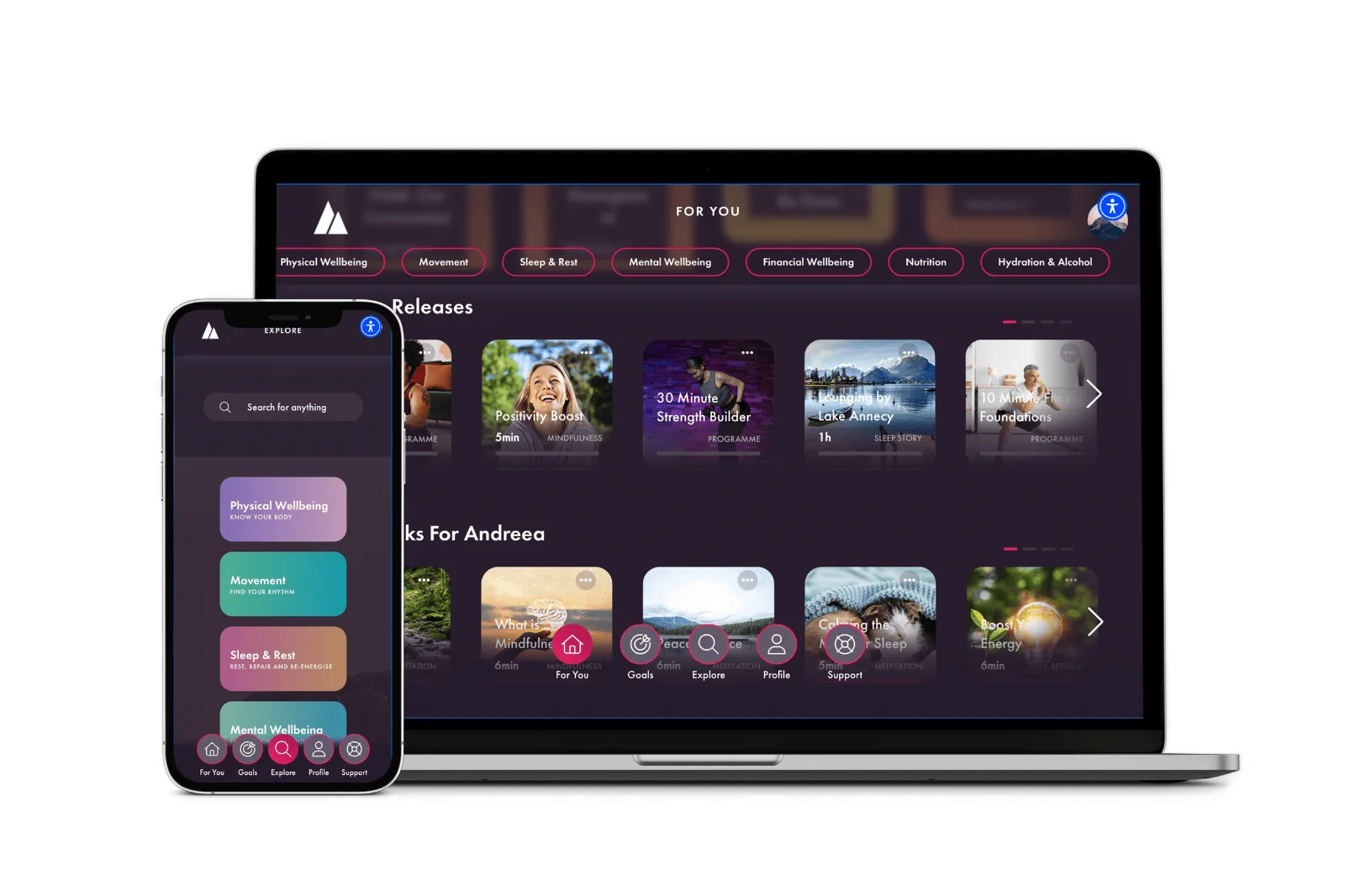 Champion Health app shown on desktop and mobile